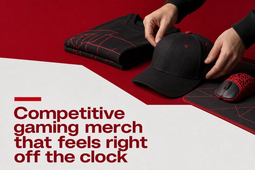 Competitive gaming merch that feels right off the clock